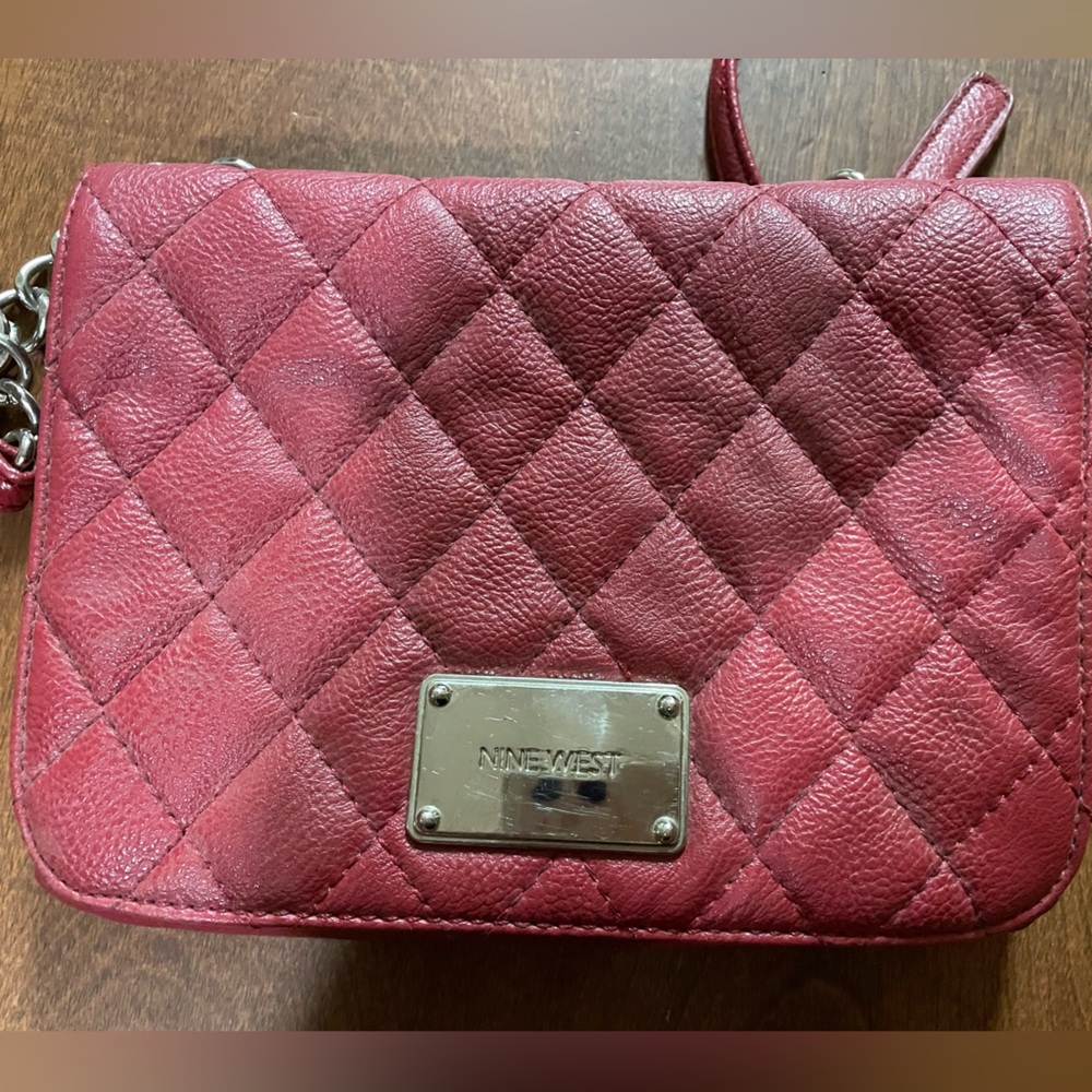 Quilted Red Vegan Leather Mini Bag